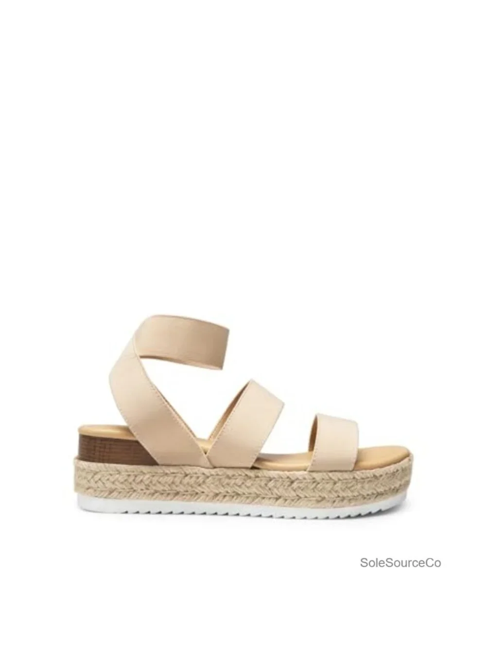 Strappy Espadrille Wedge Sandals, Platform Jute Heel, TPR Anti-Slip Sole, Vegan